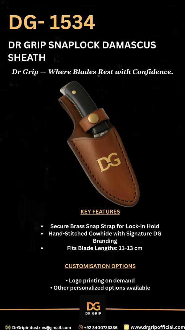 DR GRIP SNAPLOCK DAMASCUS SHEATH